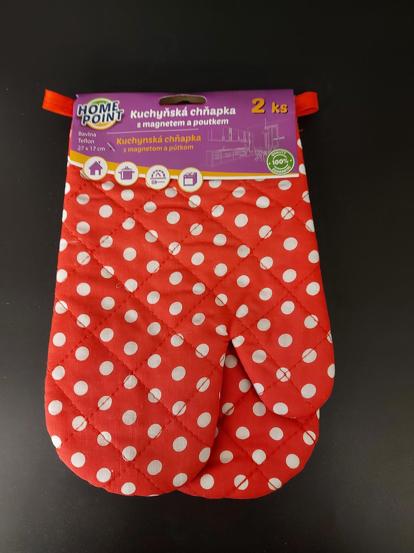 Kuchyňské chňapky s teflonem a magnetem 27x17 cm - Obrázek 2