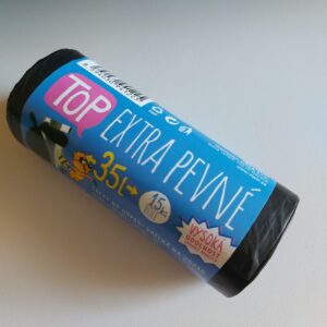 Sáček do koše LDPE EXTRA TOP 35 litrů, černý (15 ks)