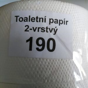 Toaletní papír JUMBO 190 bílý, 100% celulóza, 2-vrstvý (6 rolí)