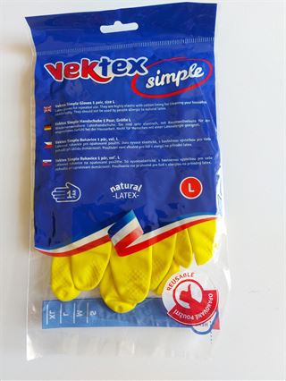 Rukavice latexové L na úklid