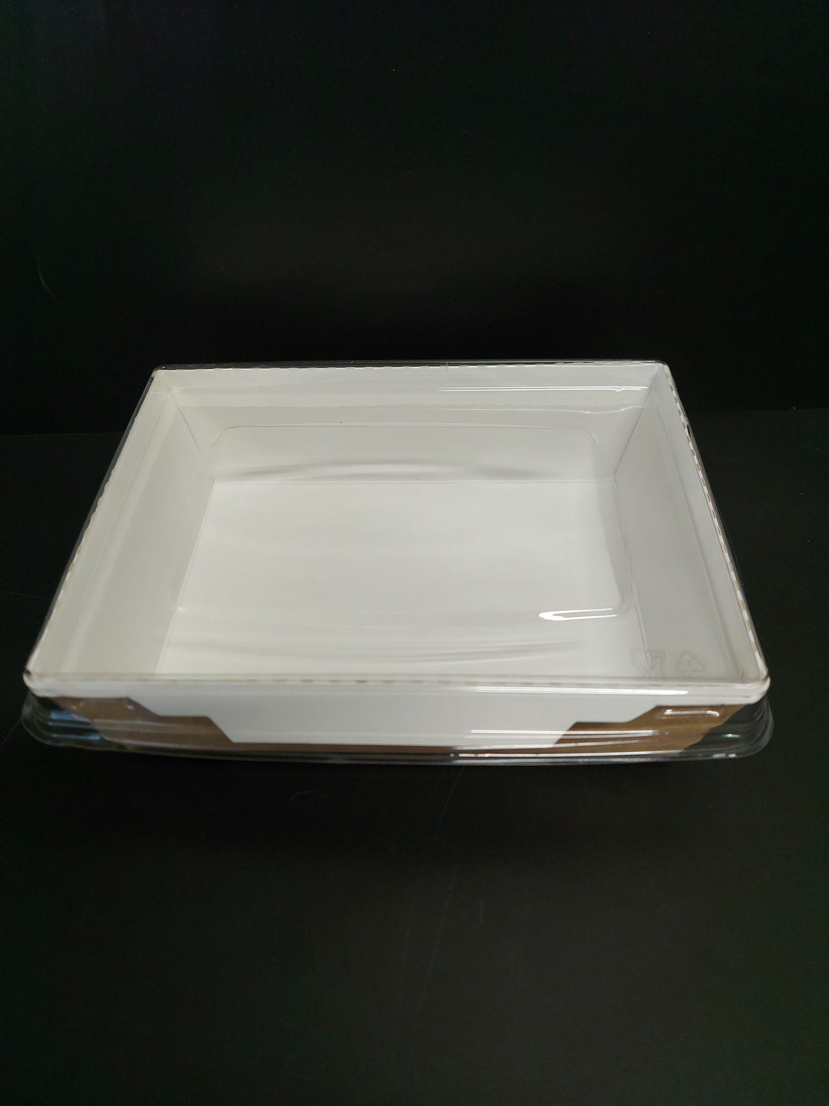 Box na salát Eko KRAFT 450 ml 145x100x55 mm, vč. transparentního víčka (50 ks)