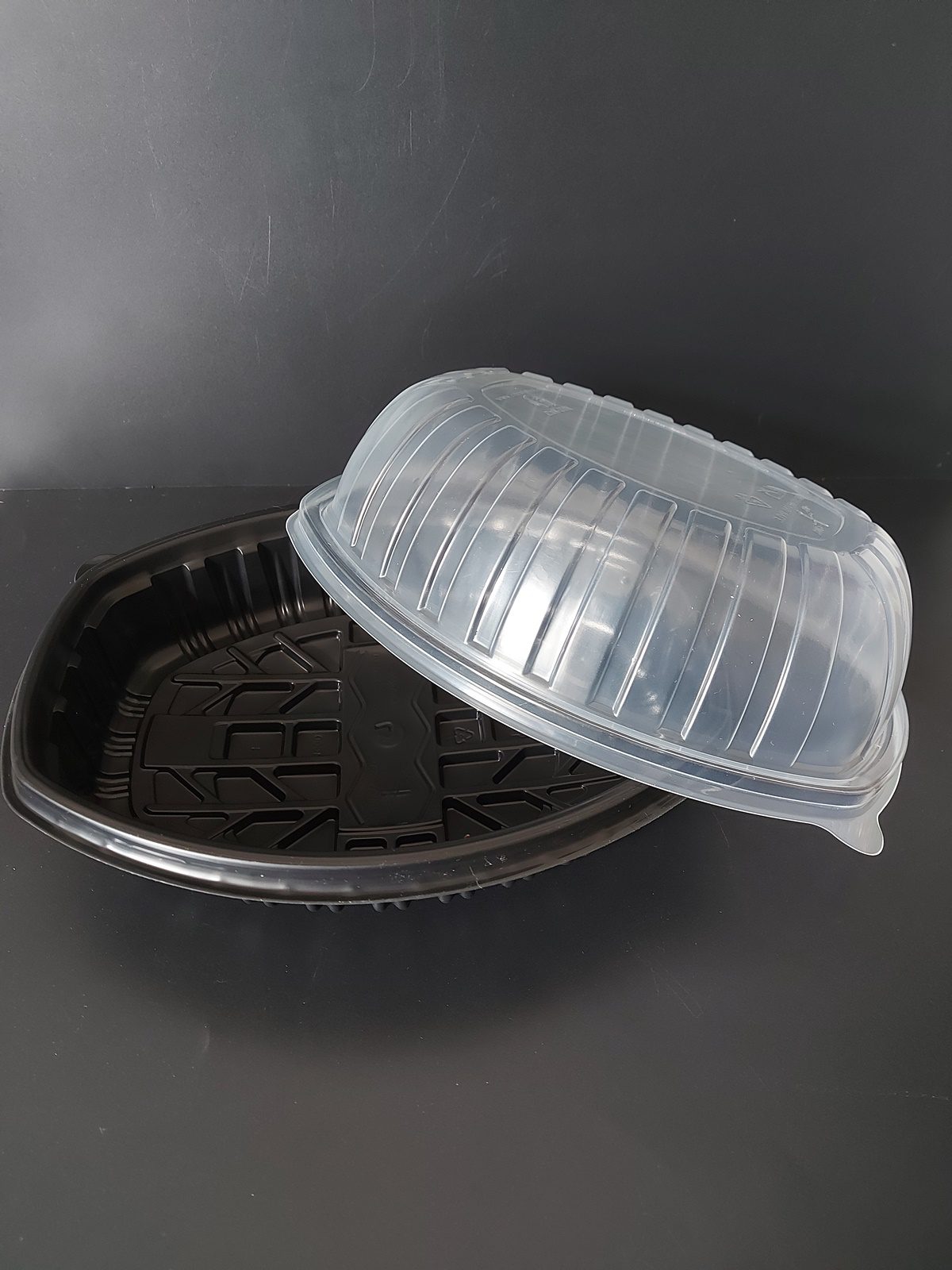 Víčko na 1-dílnou misku na jídlo 1200 ml, vysoké, transparentní (30 ks) - Obrázek 2