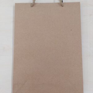 Dárková taška papírová hnědá 24x33 cm s provázkovým uchem