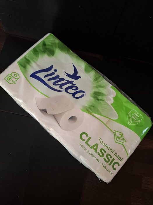 Toaletní papír bílý 100% celulóza 2-vrstvý (8 roliček)