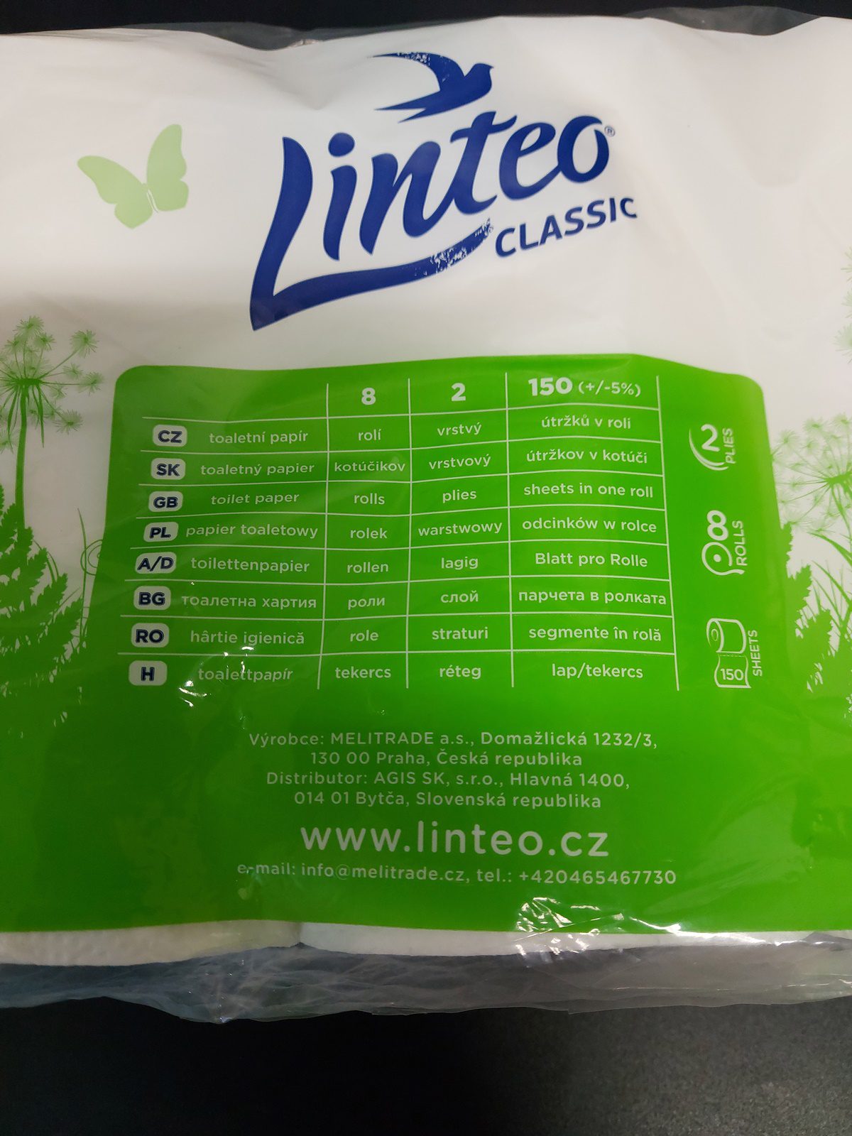 Toaletní papír bílý 100% celulóza 2-vrstvý (8 roliček) - Obrázek 5