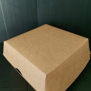 Box/krabička na hamburger KRAFT 115x115x60 mm (50 ks)