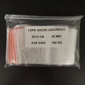 Sáček LDPE ZIP 8x12 cm (100 ks)