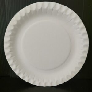 Talíř papírový bílý mělký 18 cm (100 ks)