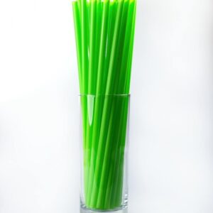 Plastová brčka JUMBO (opakovatelně použitelná) - zelená (150 ks)