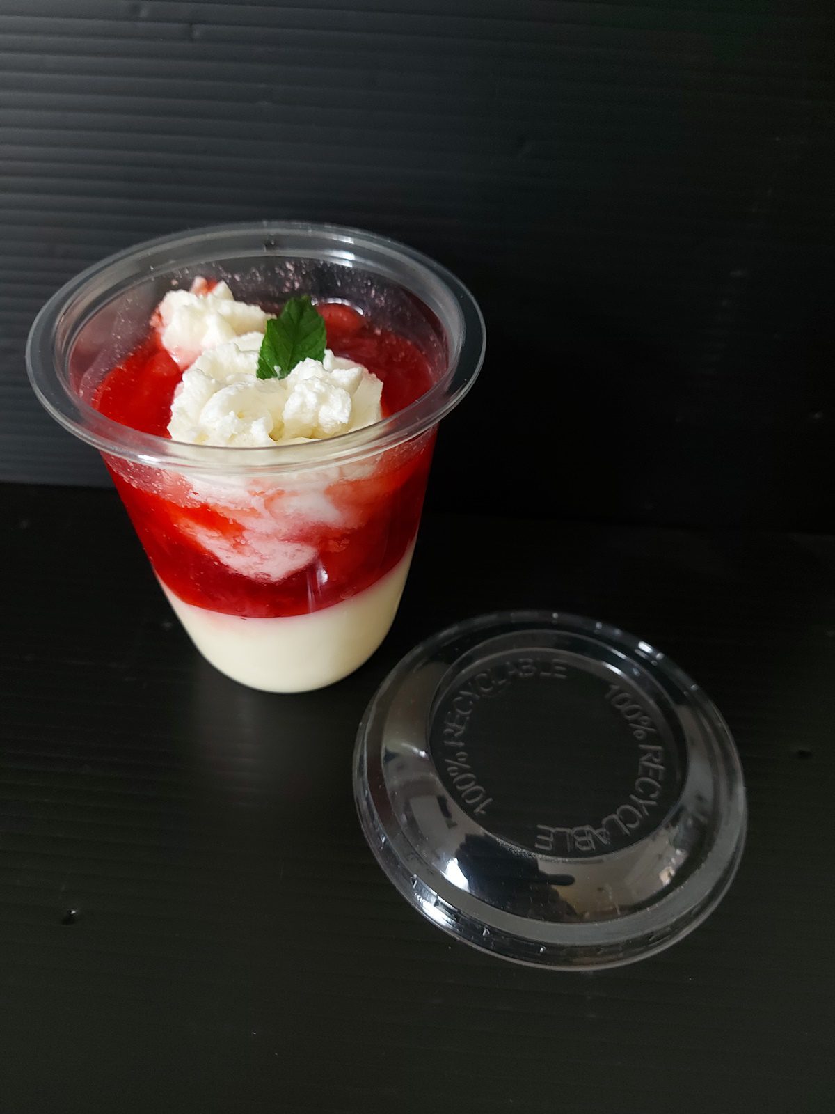 Kelímek plastový na dezert rPET 160 ml, transparentní, průměr 76 mm (50 ks)