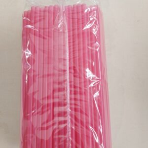 Plastová brčka JUMBO (opakovatelně použitelná) – růžová (150 ks)